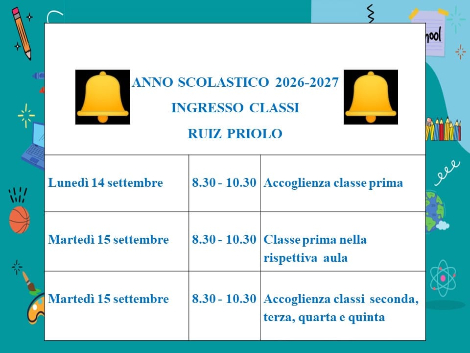 Avvio dell’anno scolastico al Ruiz di Priolo Gargallo.